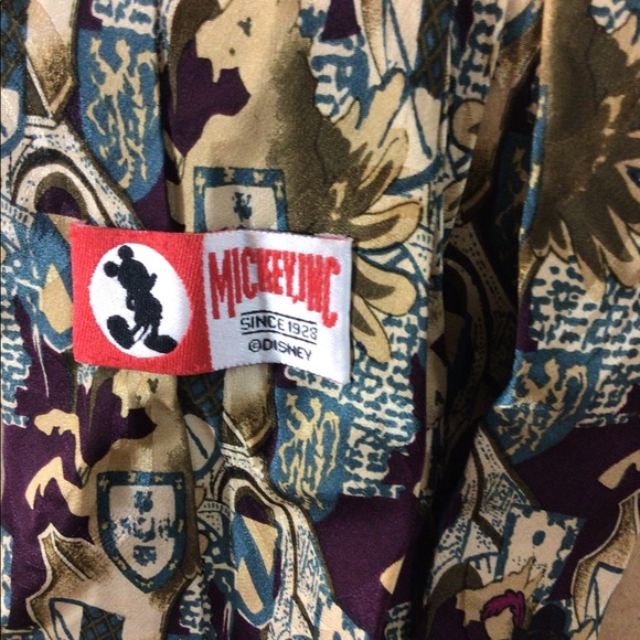Mens MICEKY INC Knight Mickey Mouse Necktie silk - Picture 5 of 9
